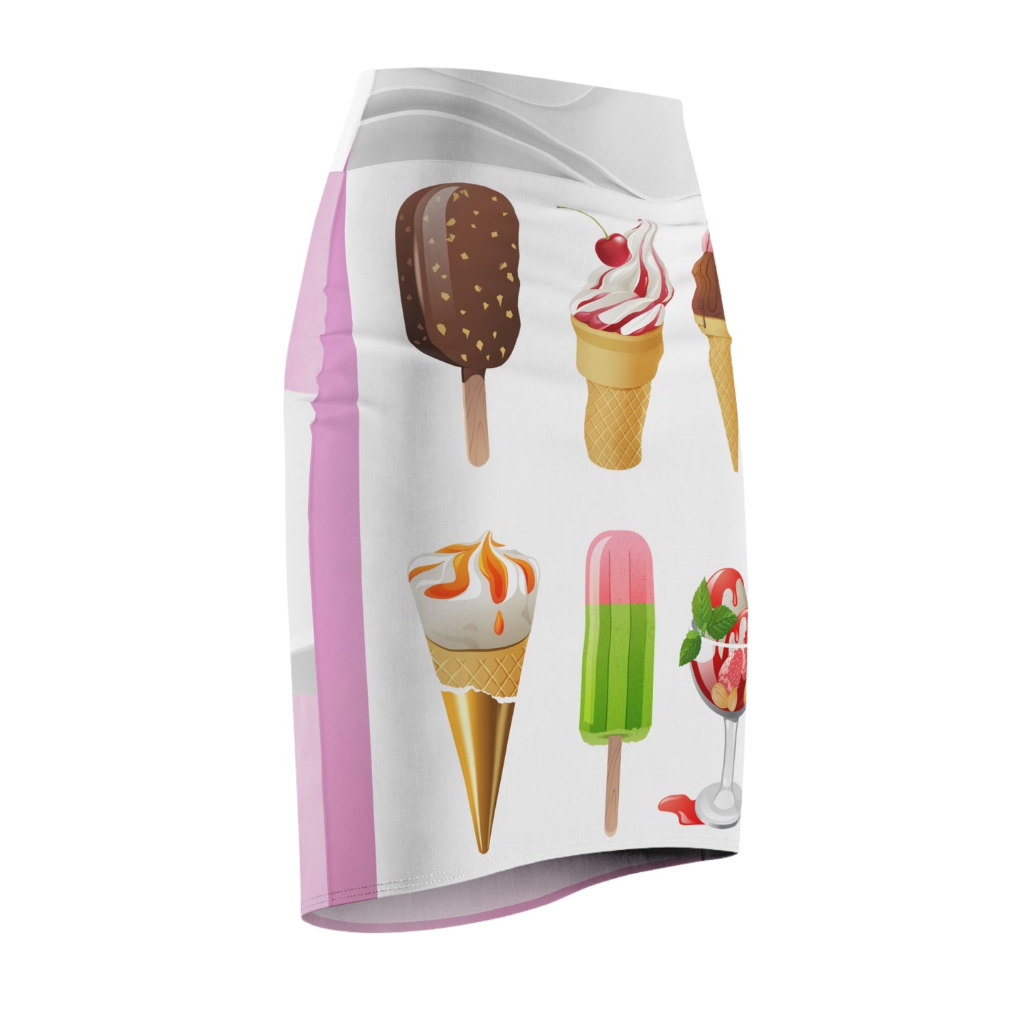 Remixed-Ice Cream Pencil Skirt