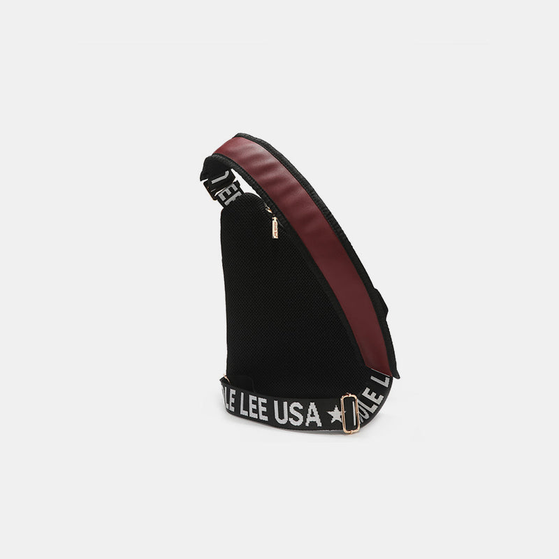Colorful Kisses-Vegan Leather Leopard & Lip Pattern Crossbody Bag
