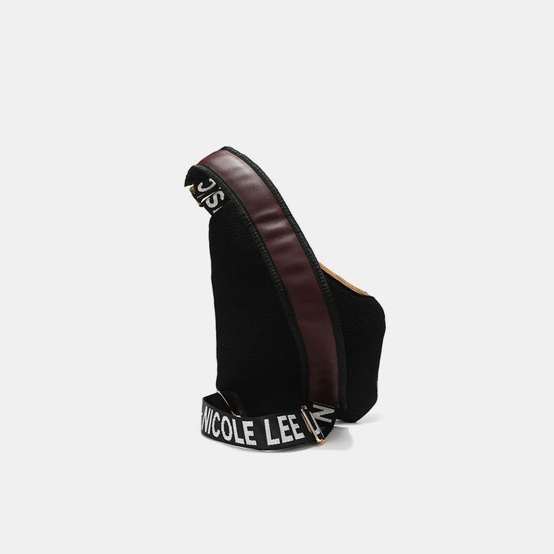 Colorful Kisses-Vegan Leather Leopard & Lip Pattern Crossbody Bag