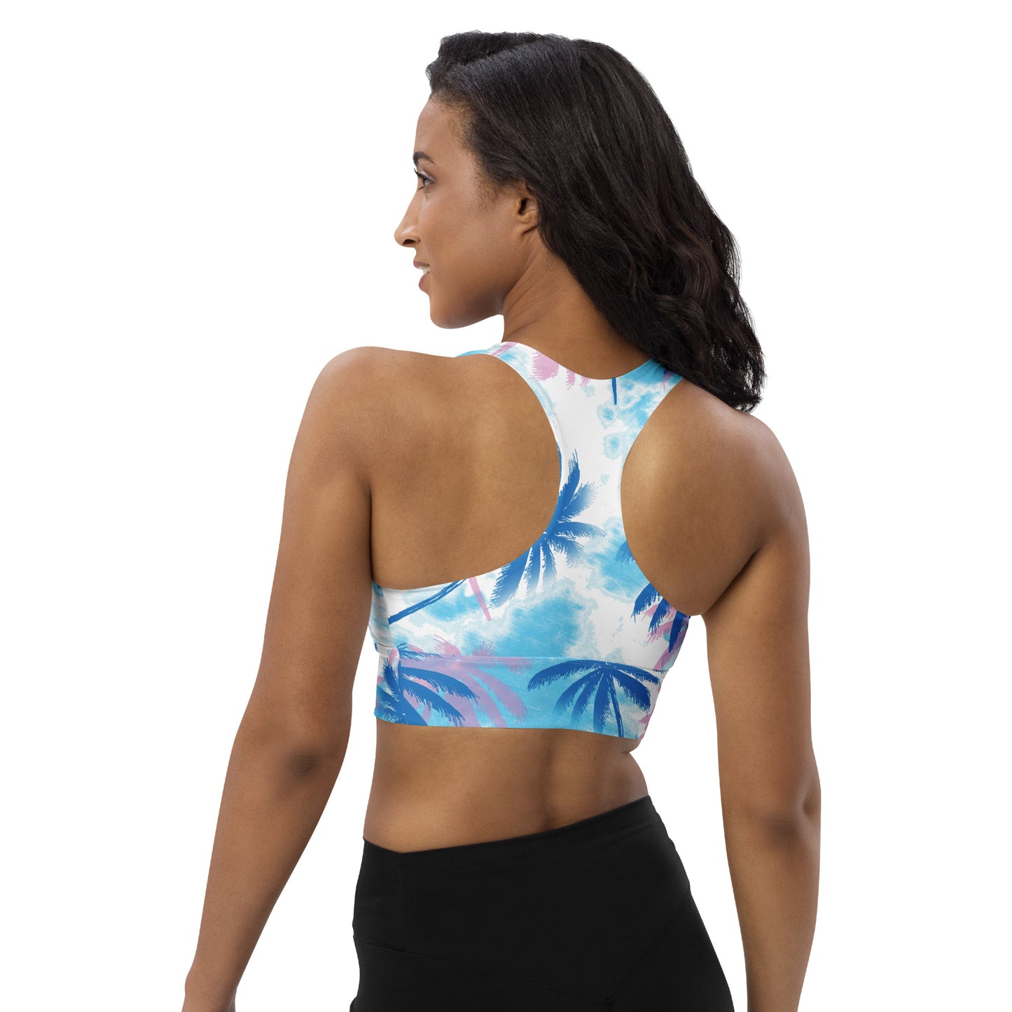 Tropical Breeze-Longline Sports Bra
