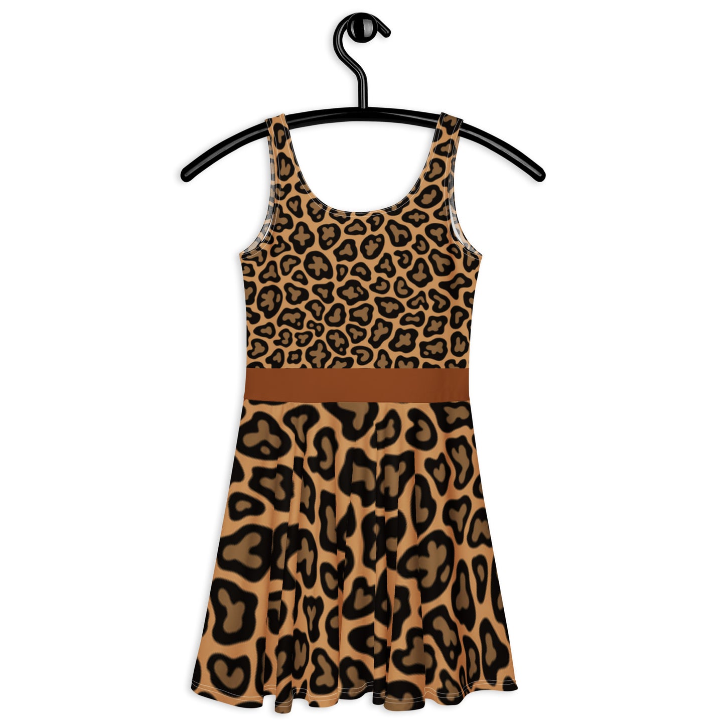 Cheetah Flare Dress-With Vest,Belt &Buckle Design