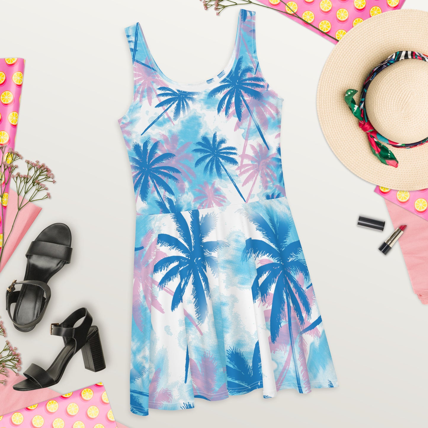 Tropical Breeze-Flare Dress