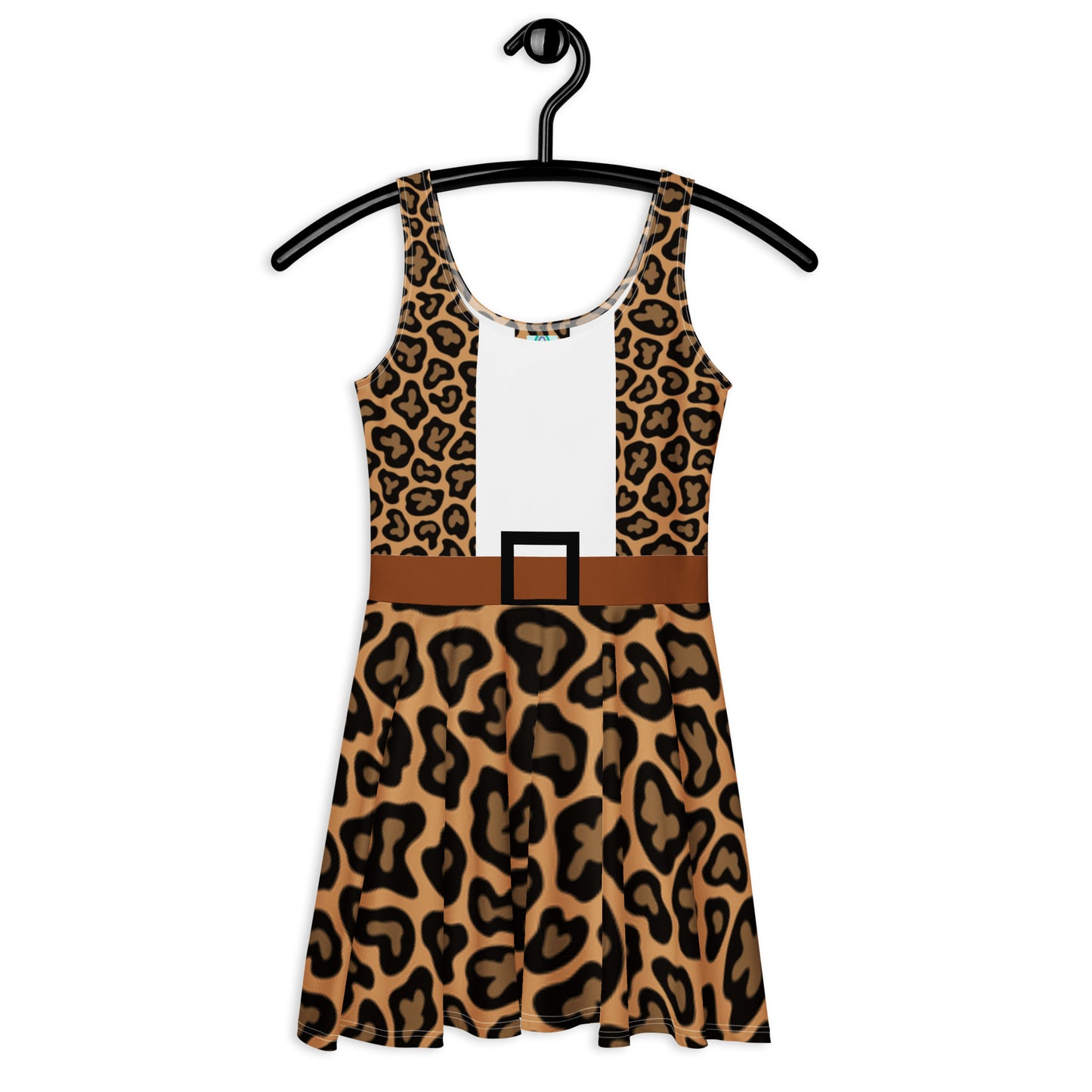 Cheetah Flare Dress-With Vest,Belt &Buckle Design