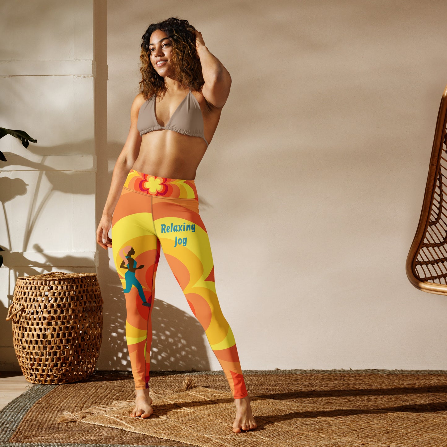 Relaxing Jog- Sunset Yoga Leggings