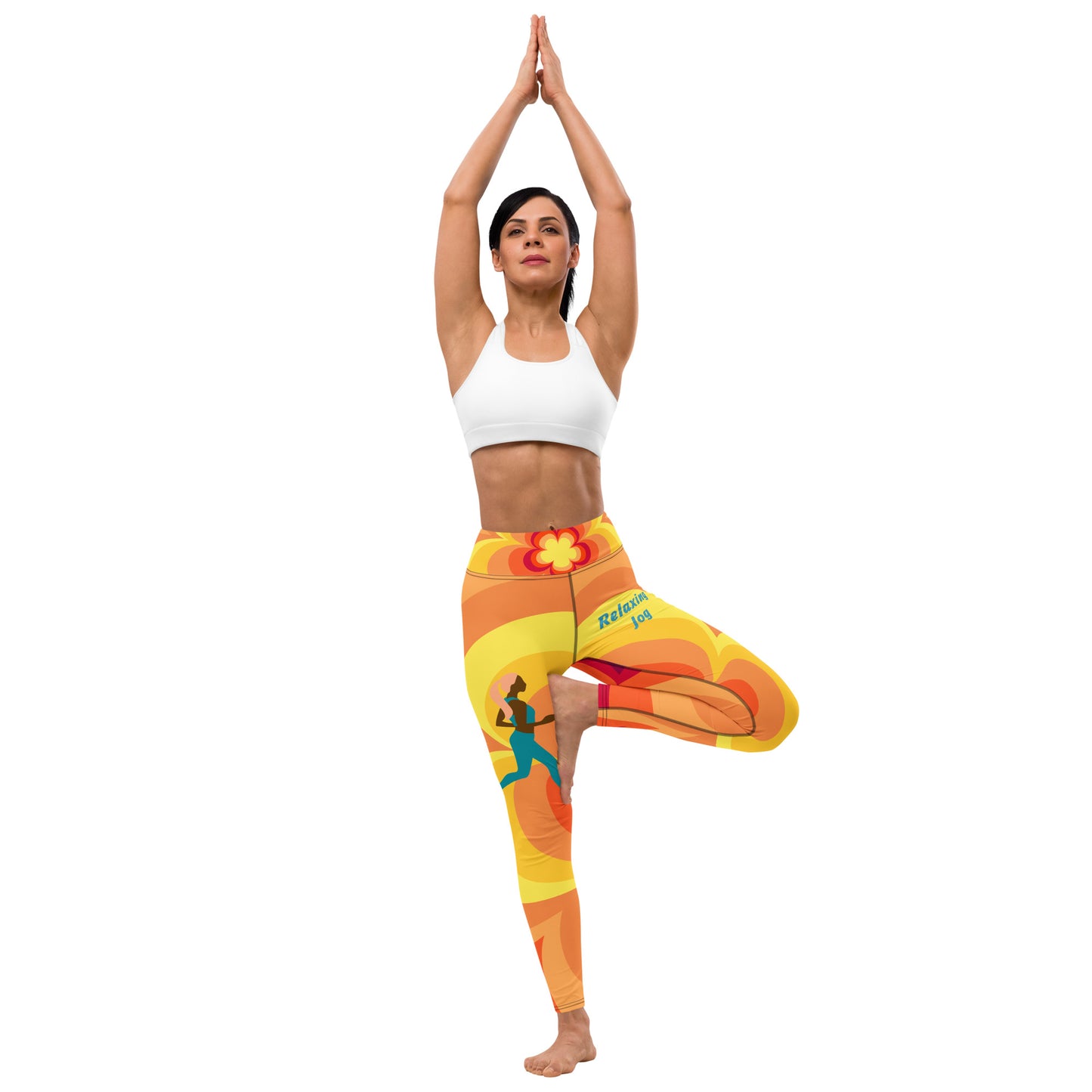 Relaxing Jog- Sunset Yoga Leggings