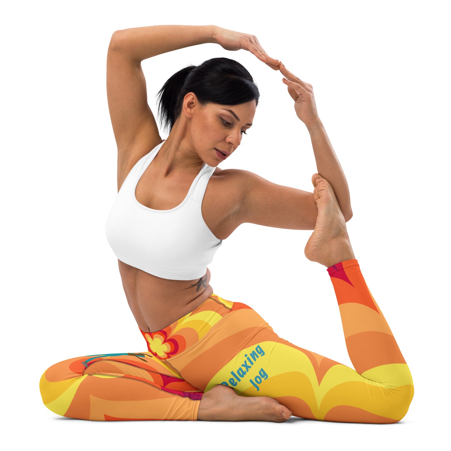 Relaxing Jog- Sunset Yoga Leggings