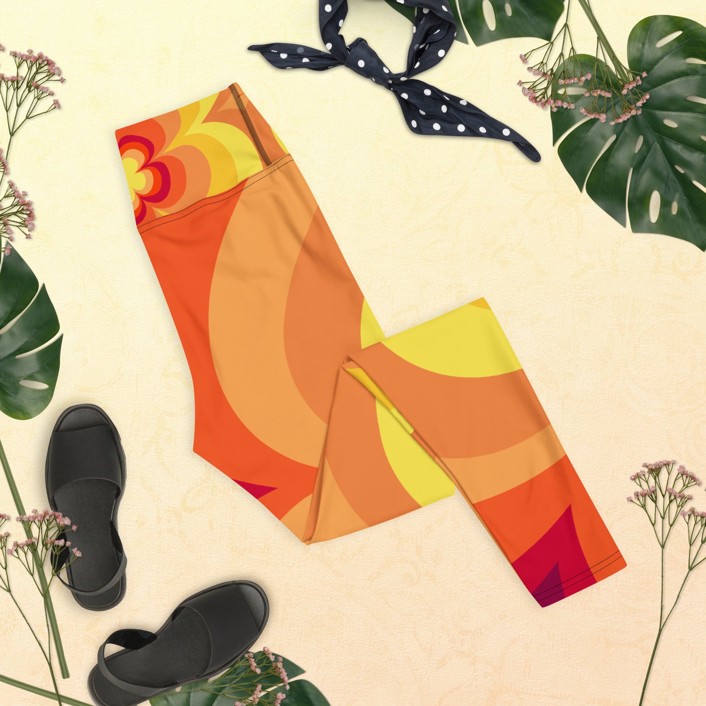 Relaxing Jog- Sunset Yoga Leggings