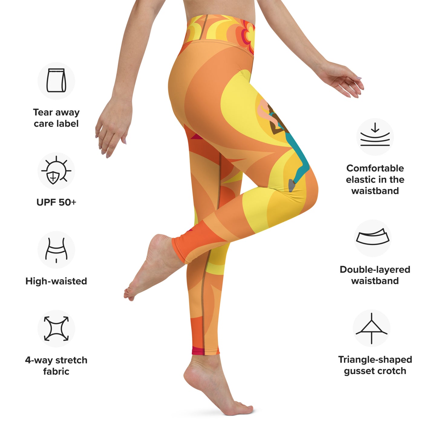 Relaxing Jog- Sunset Yoga Leggings