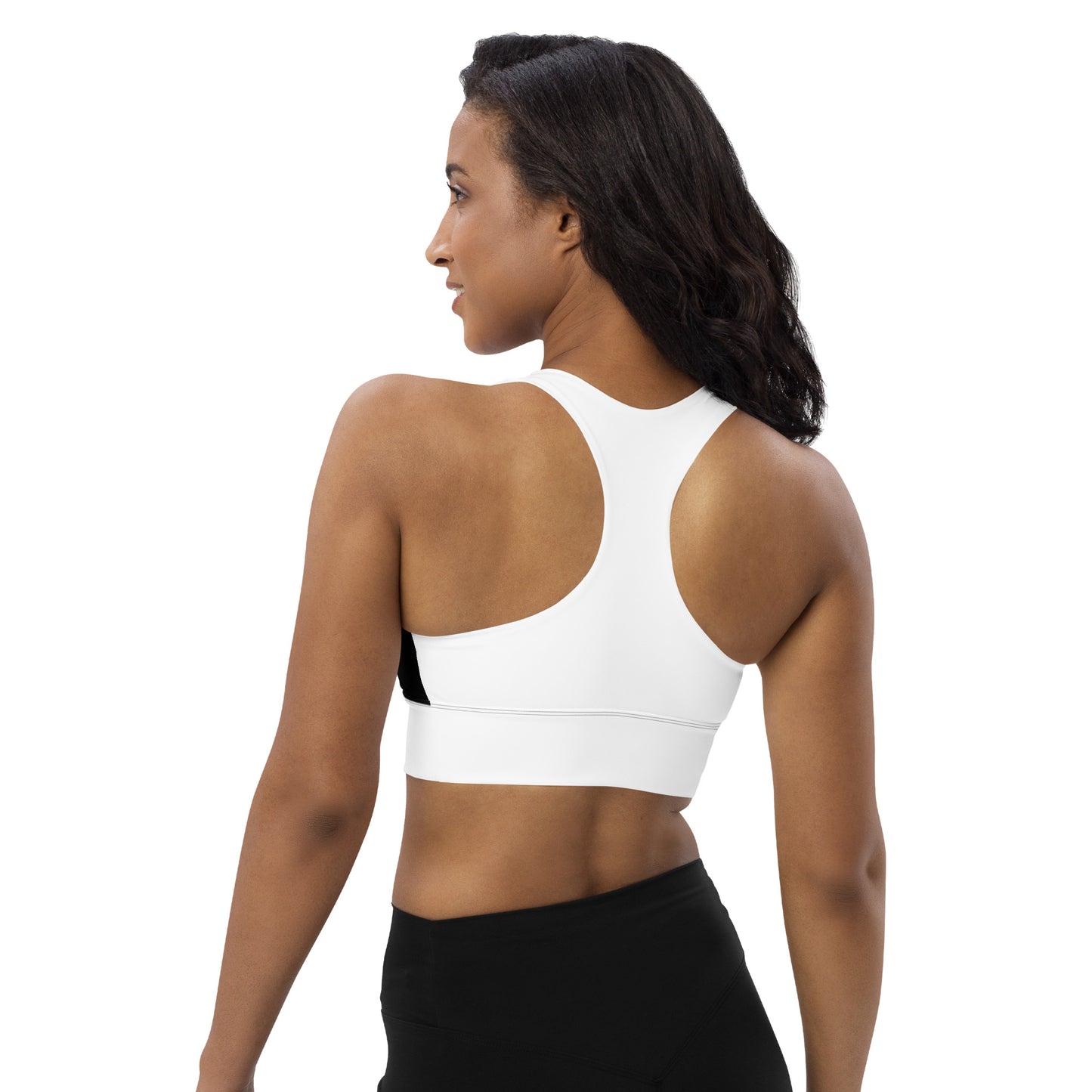 Babygirl-Longline sports bra(black&white)