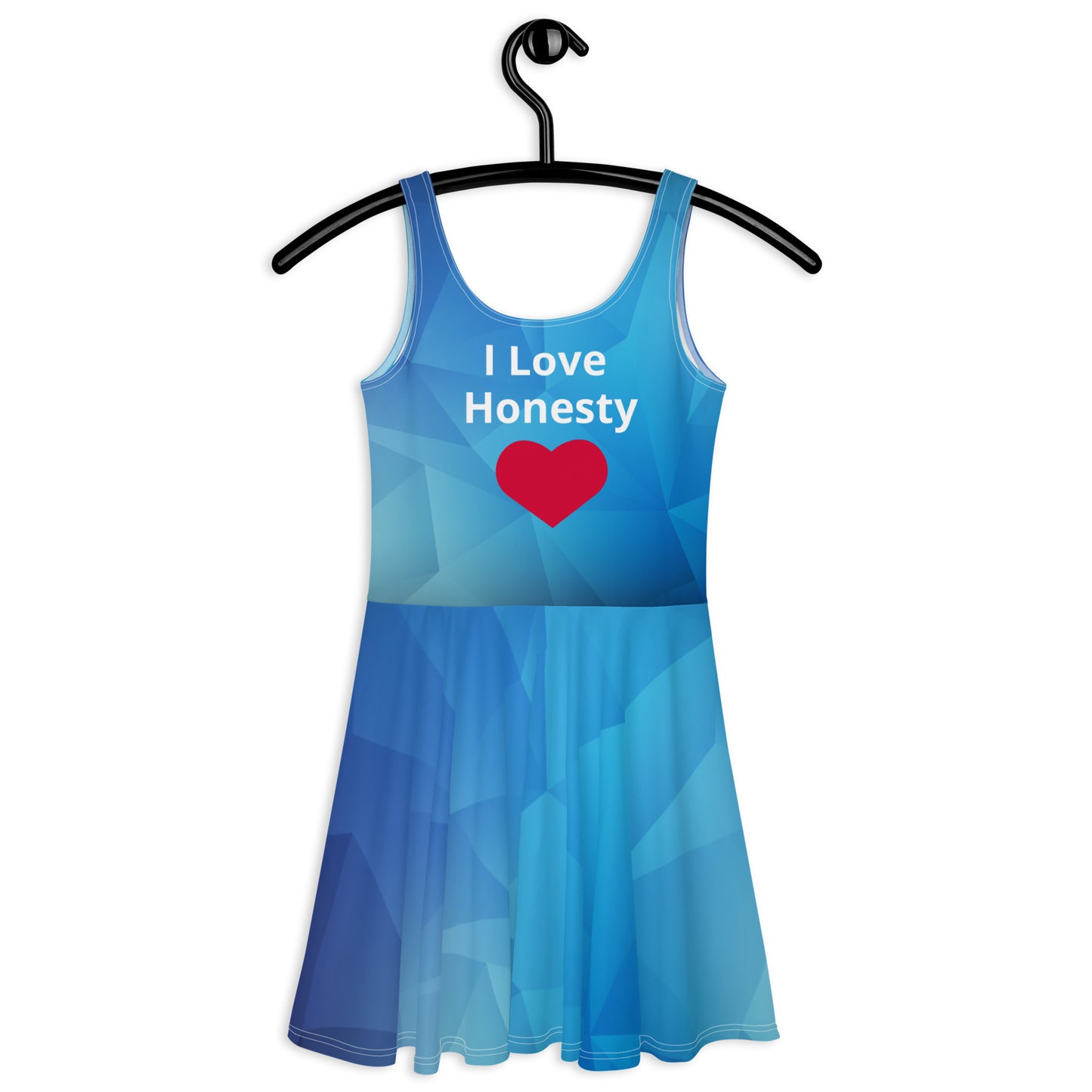 I Stand With Johnny Flare Dress-Spectrum Blue