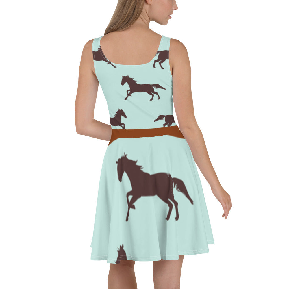 Wild Horses-Flare Dress(with buckle)