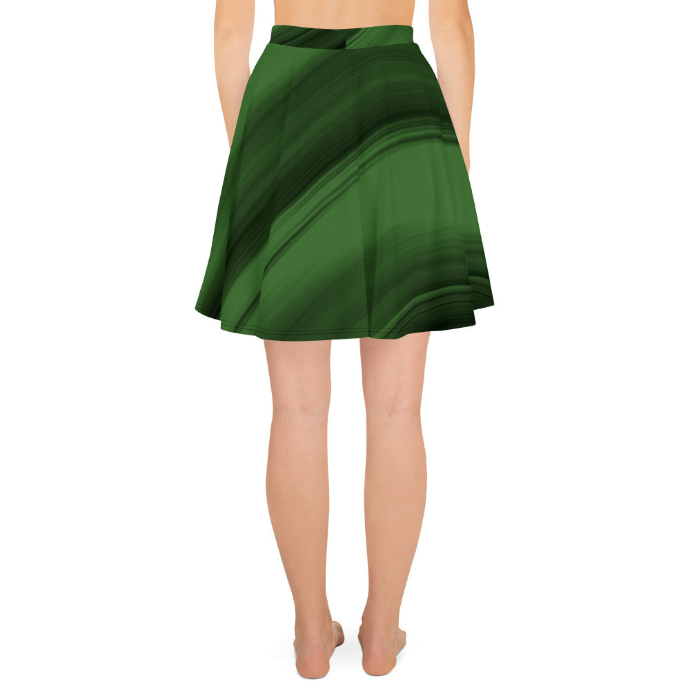 Exotic Green-Flare Skirt