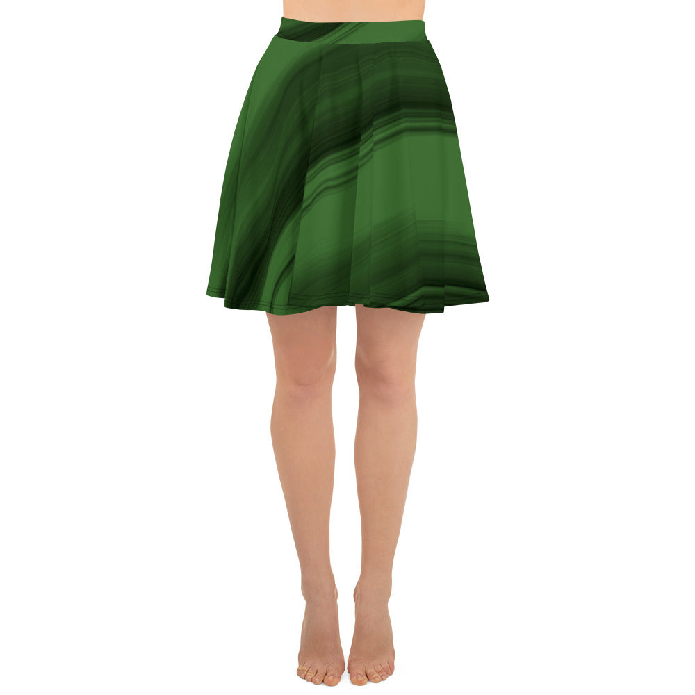 Exotic Green-Flare Skirt