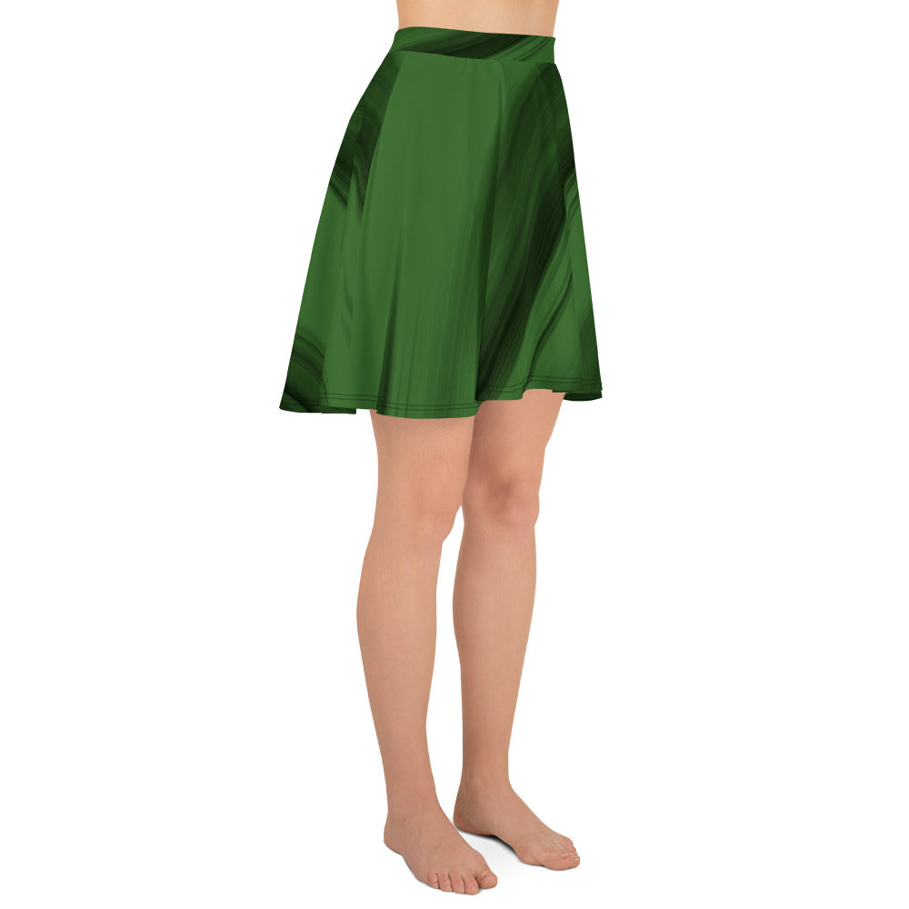 Exotic Green-Flare Skirt