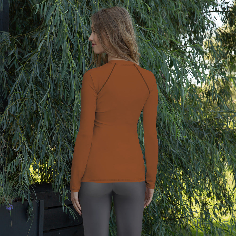 Saddle Brown-long sleeve shirt