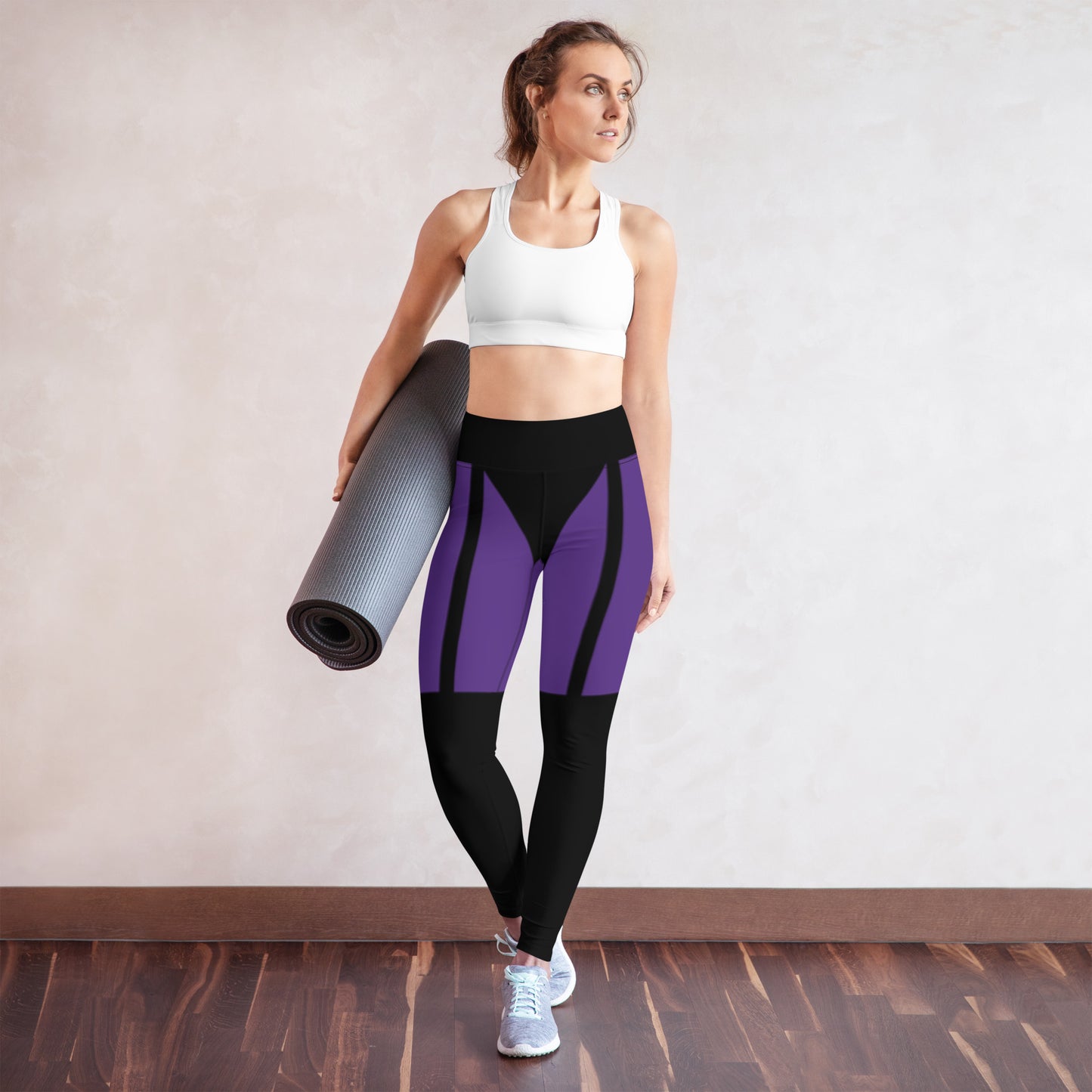 Garter leggings(purple&black)