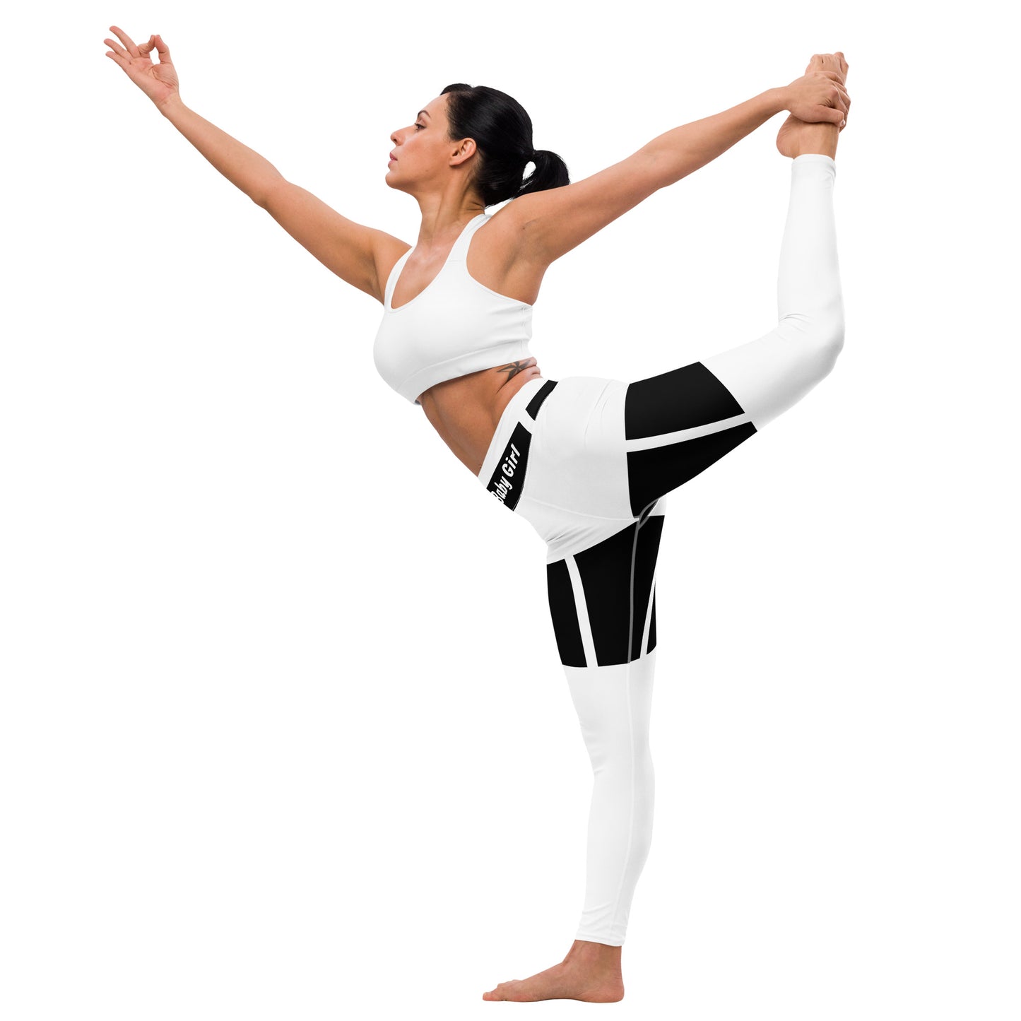 Baby Girl Garter Leggings- Black&White