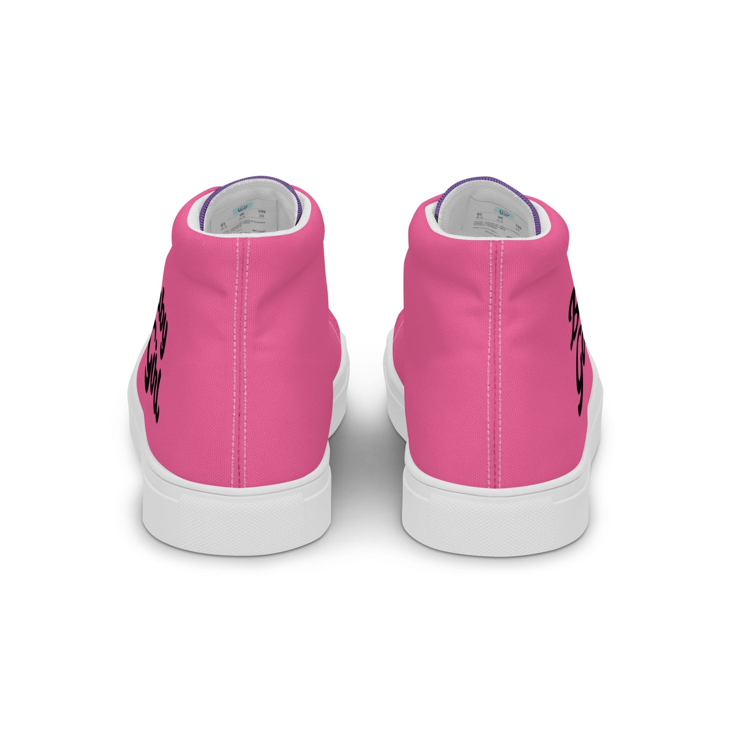 Babygirl- High Top Canvas Shoes(Pink&Black)