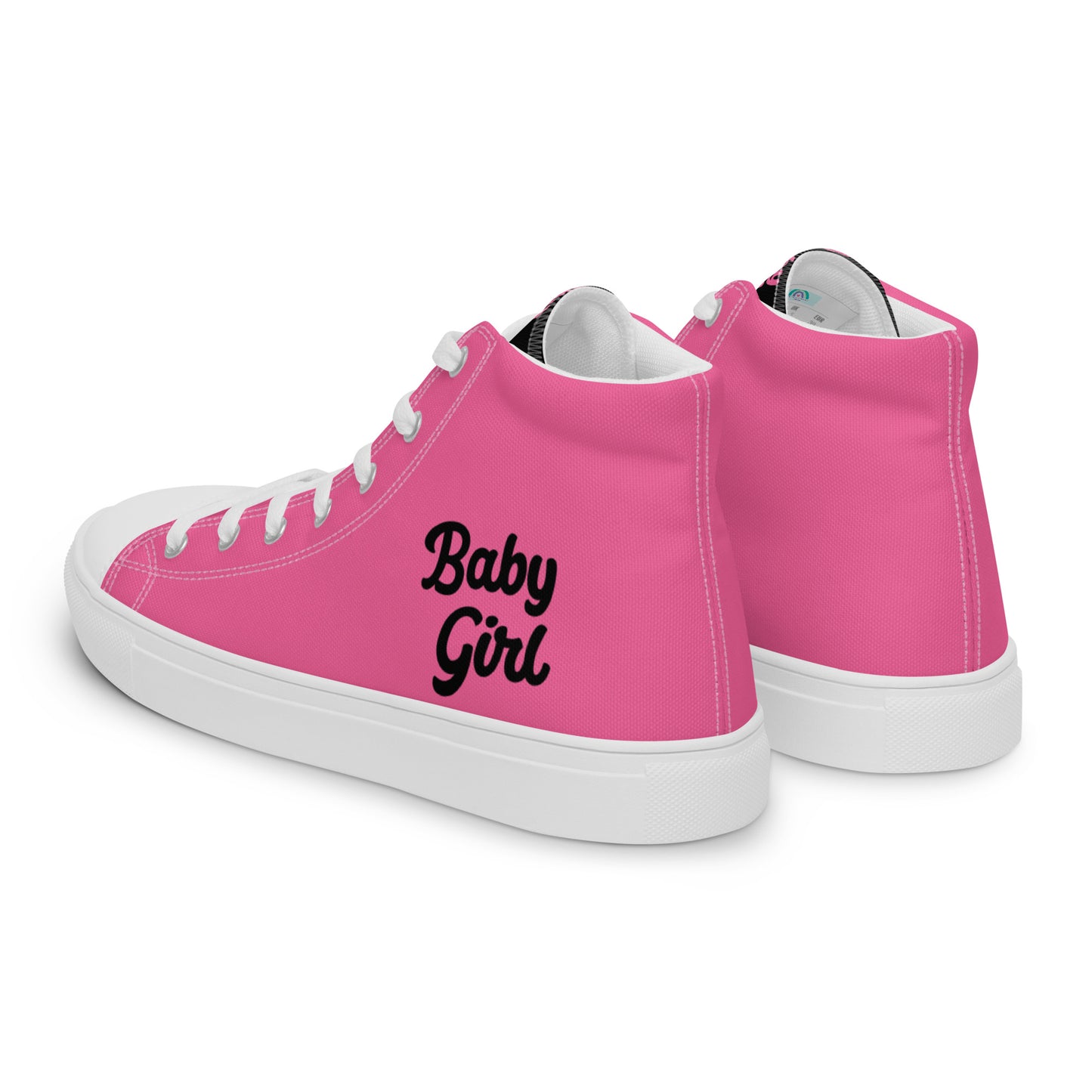 Babygirl- High Top Canvas Shoes(Pink&Black)