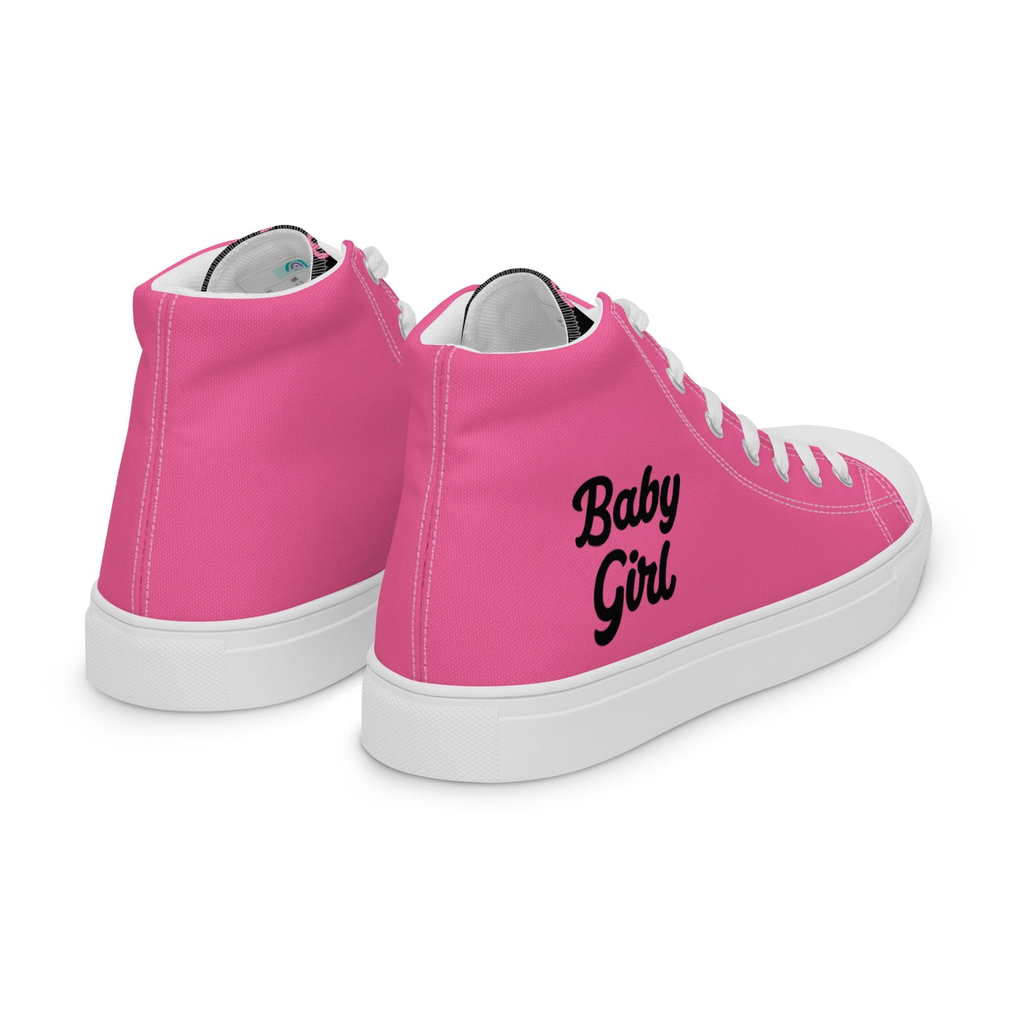 Babygirl- High Top Canvas Shoes(Pink&Black)