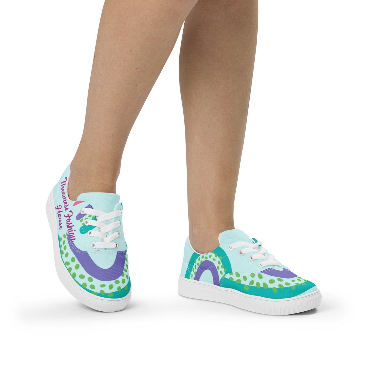 Brand- lace-up canvas shoes