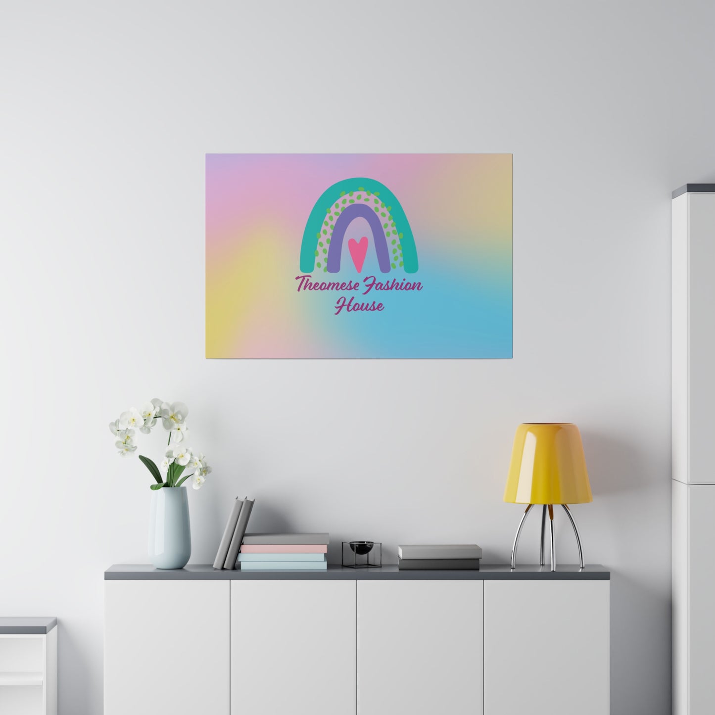 Fluffy Rainbow-Signature Matte Canvas, Stretched (0.75)