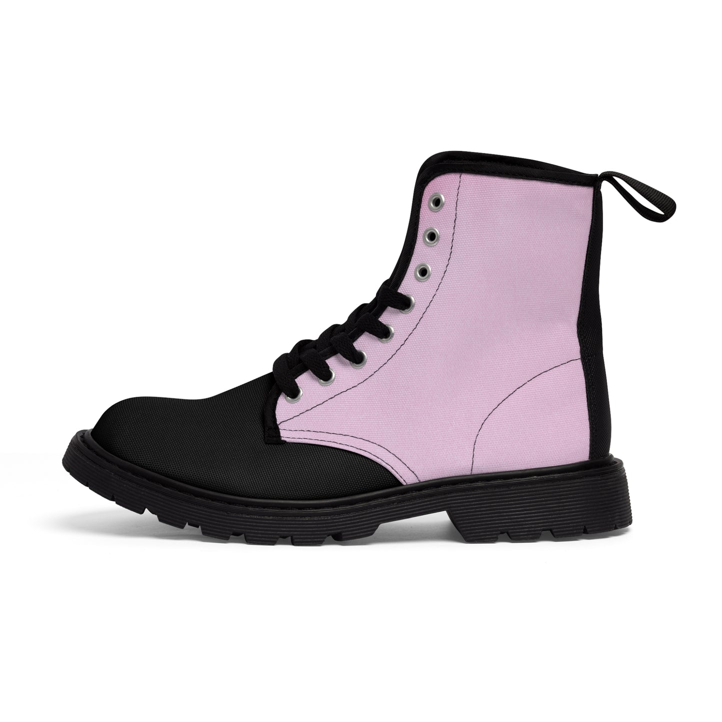 Signature- Women's Canvas Boots(Pink& Black)