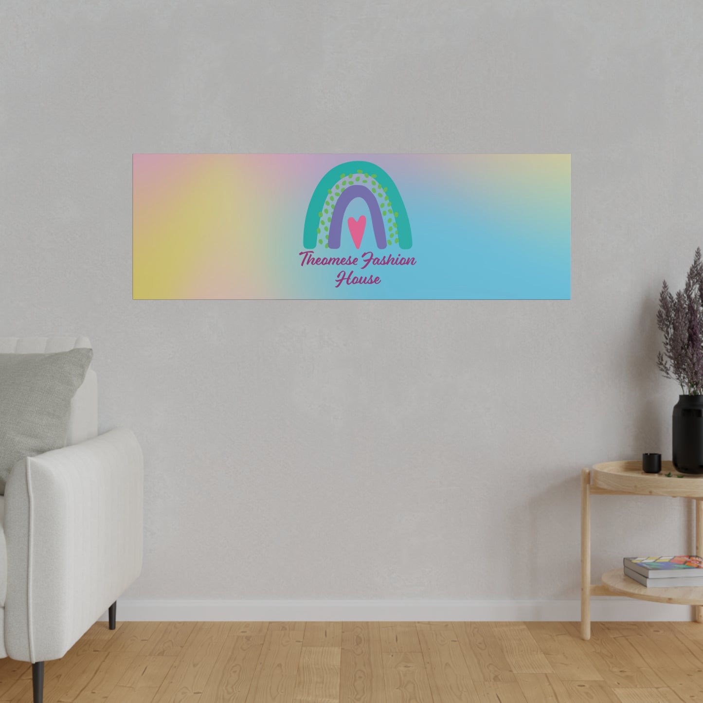 Fluffy Rainbow-Signature Matte Canvas, Stretched (0.75)