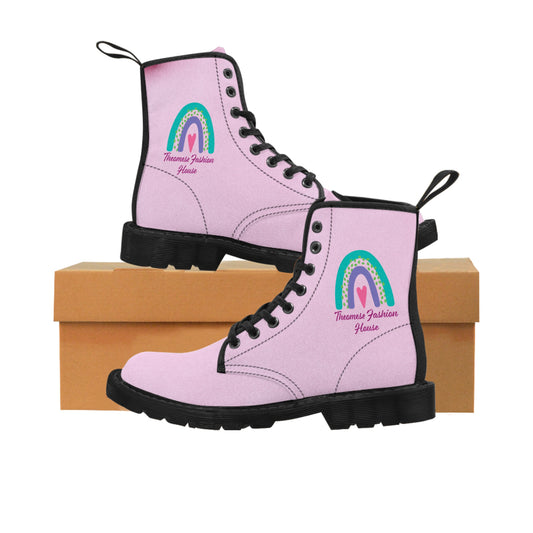 Signature-Pink Women's Canvas Boots