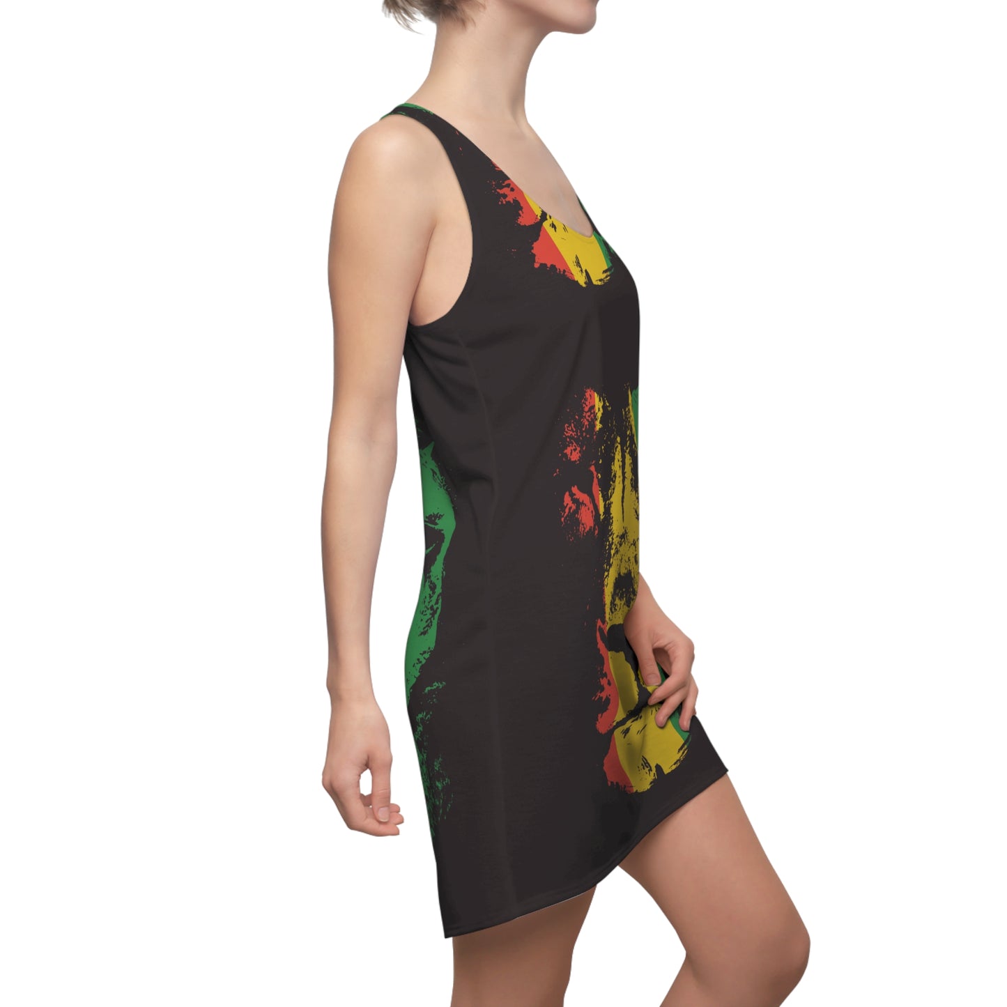 Rasta Lion-Racerback Dress