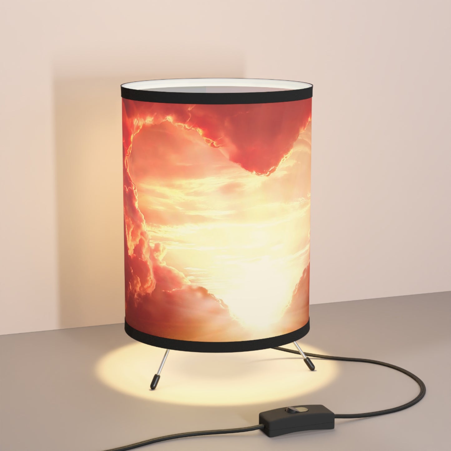 Loving Light-Tripod Lamp with High-Res Printed Shade, US\CA plug