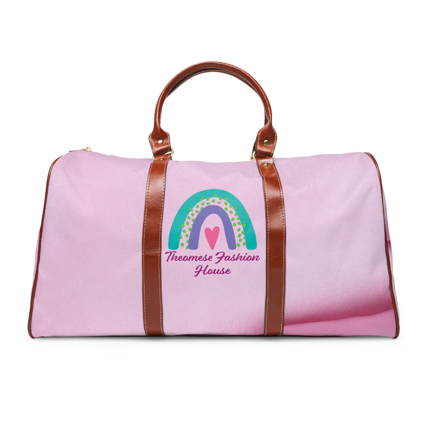 Pink Signature-Waterproof Travel Bag