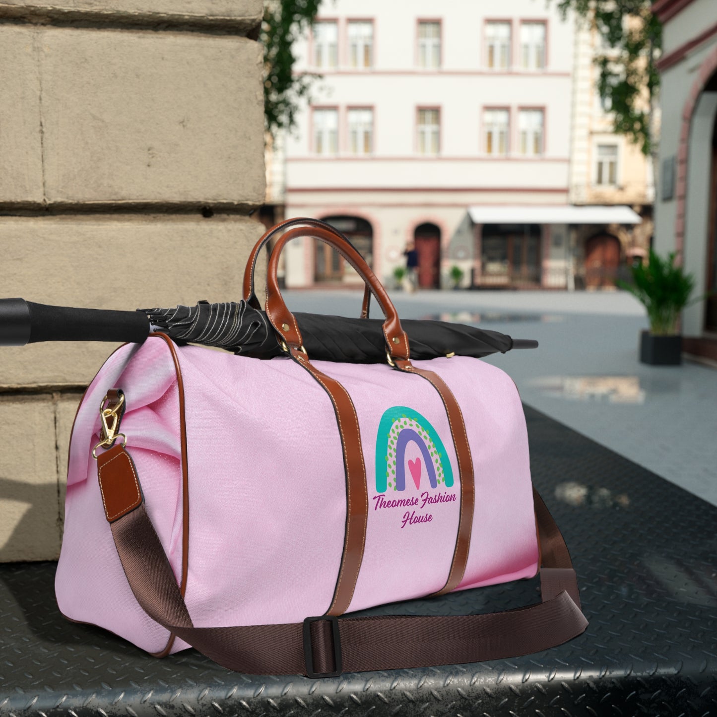 Pink Signature-Waterproof Travel Bag