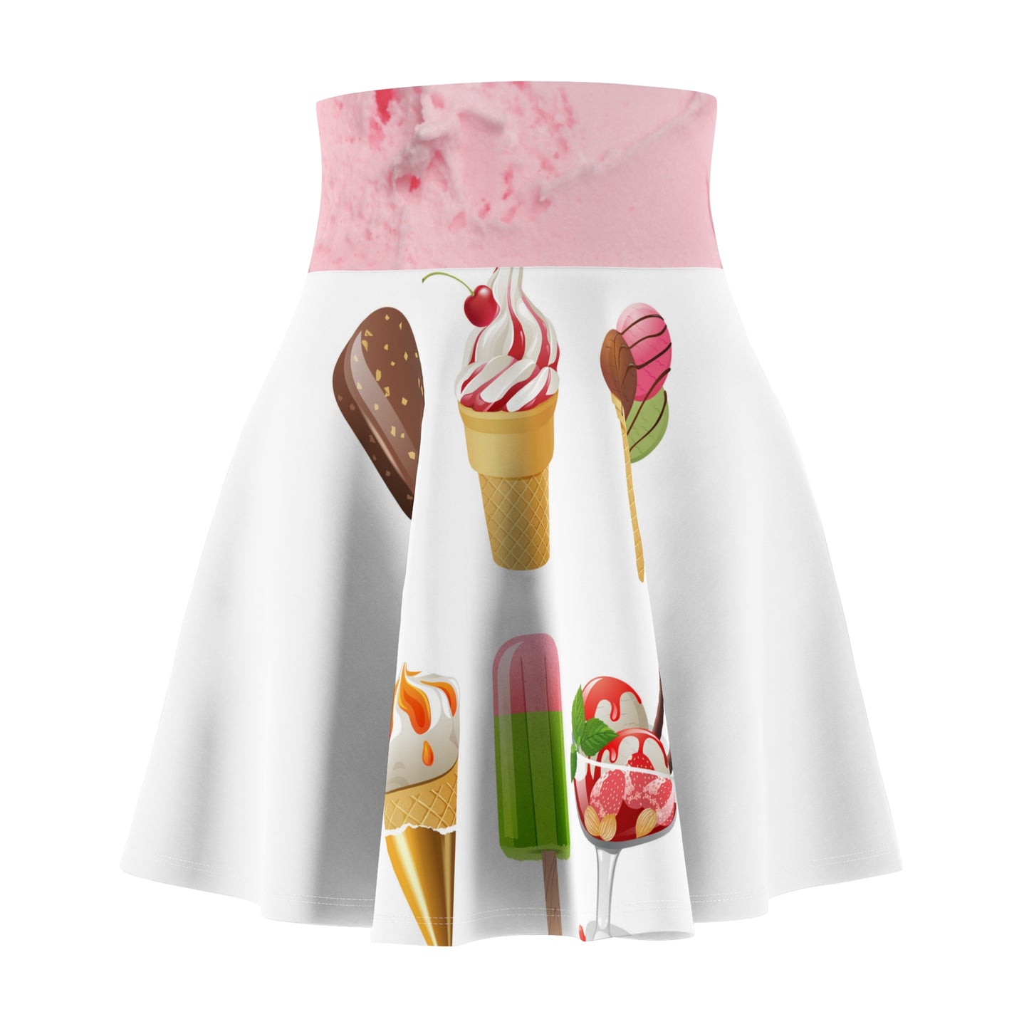Ice Cream Flare Skirt(with Strawberry Cream)