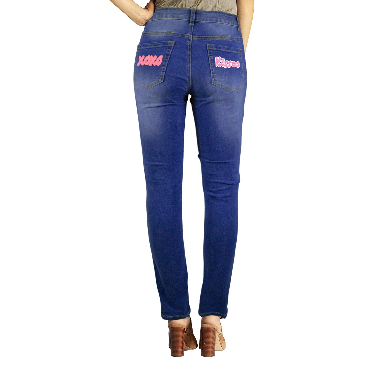 Sweet Kisses 2-Womens Jeans(High Waist)