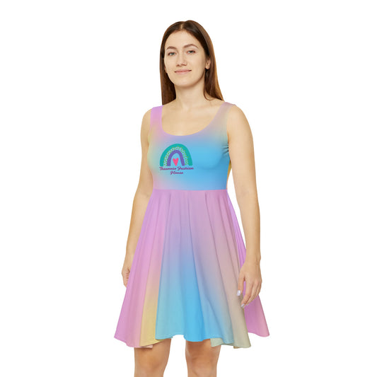 Fluffy Rainbow-Signature Flare Dress