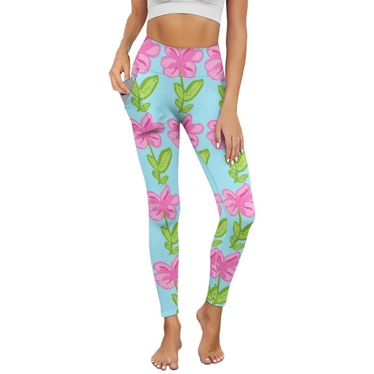 Pink Lily-Yoga Pants with Pockets