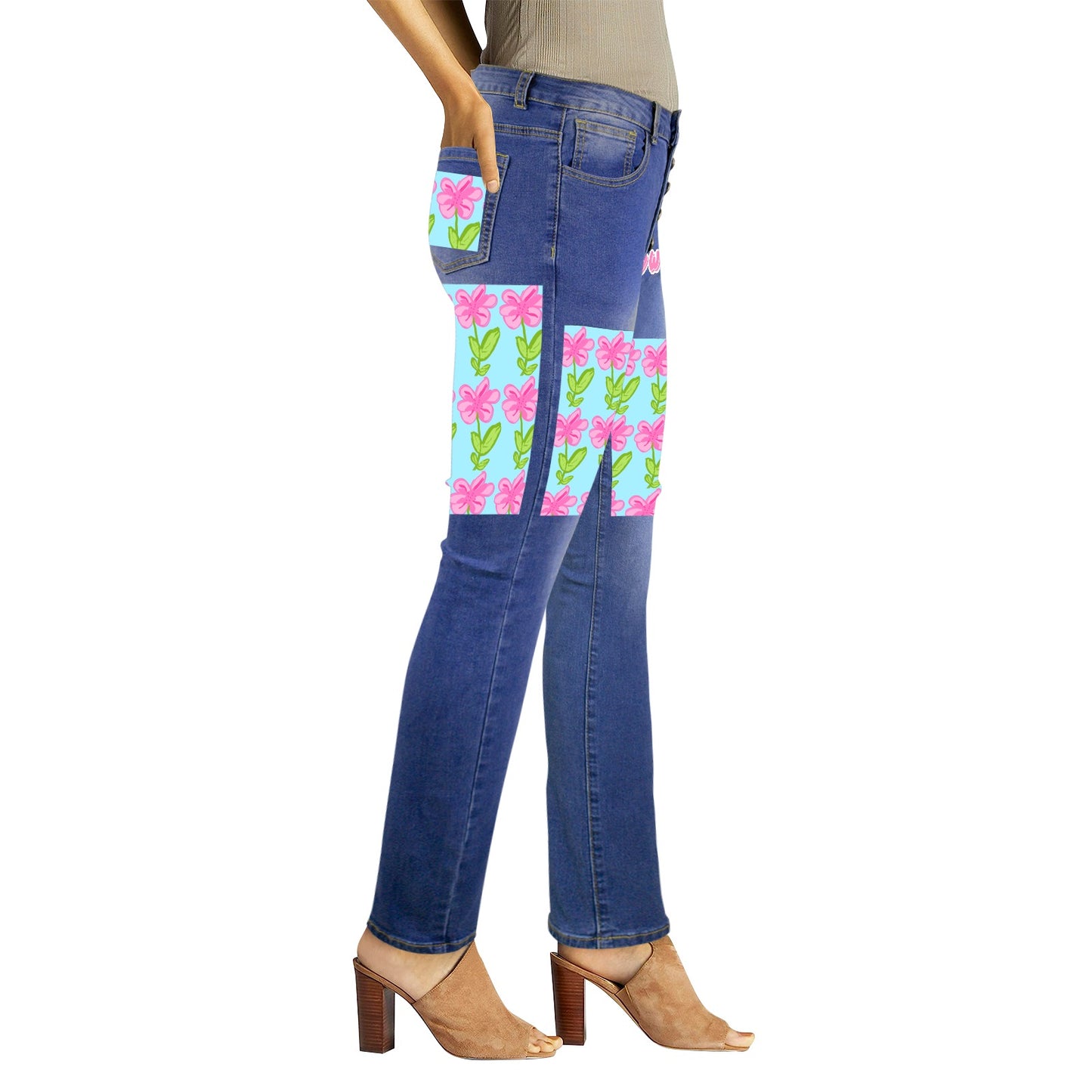 Flower Girl-Jeans(High Waist)