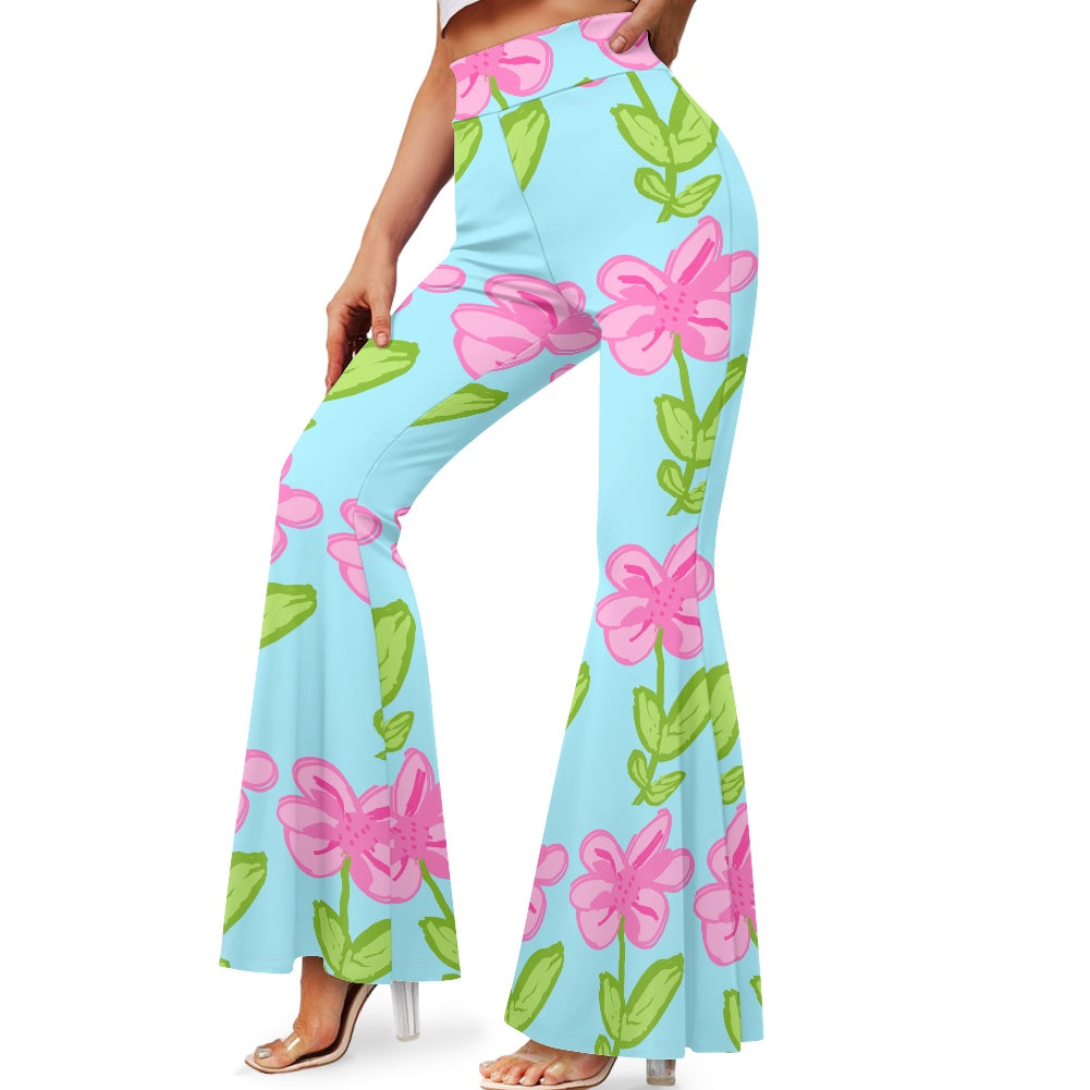Pink Lilly-Flared Bell Bottom Pants