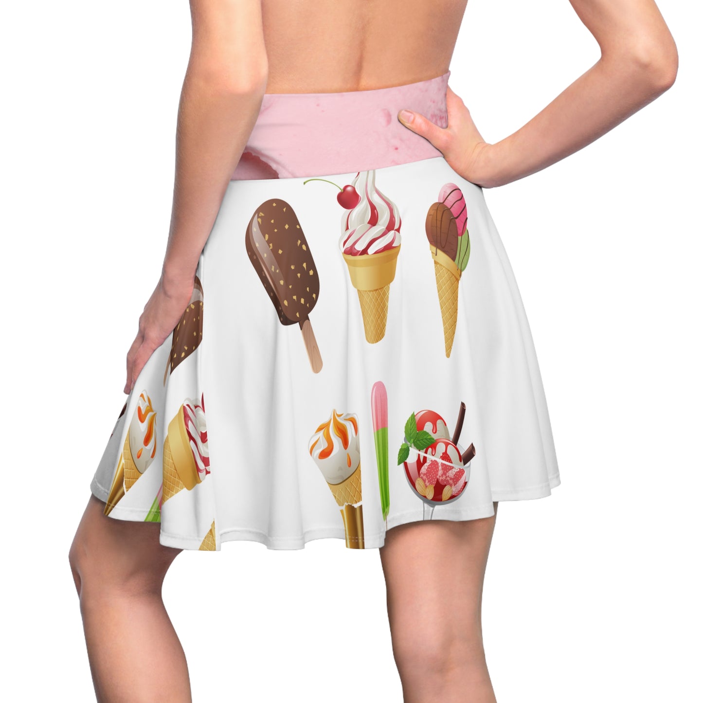 Ice Cream Skirt(with Strawberry Cream)(All Over Print)