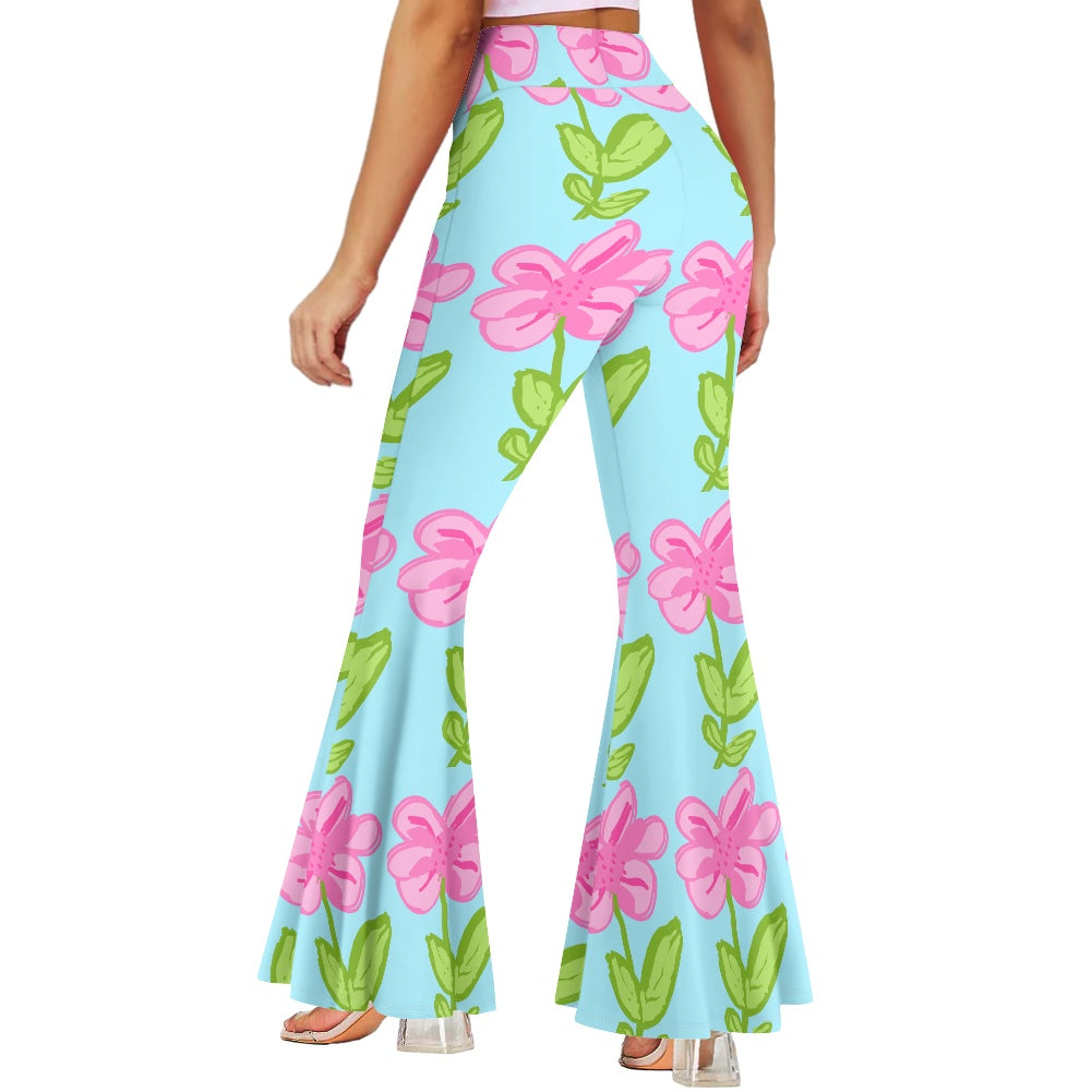 Pink Lilly-Flared Bell Bottom Pants