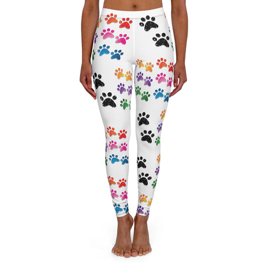 Pink Paws- Spandex Leggings