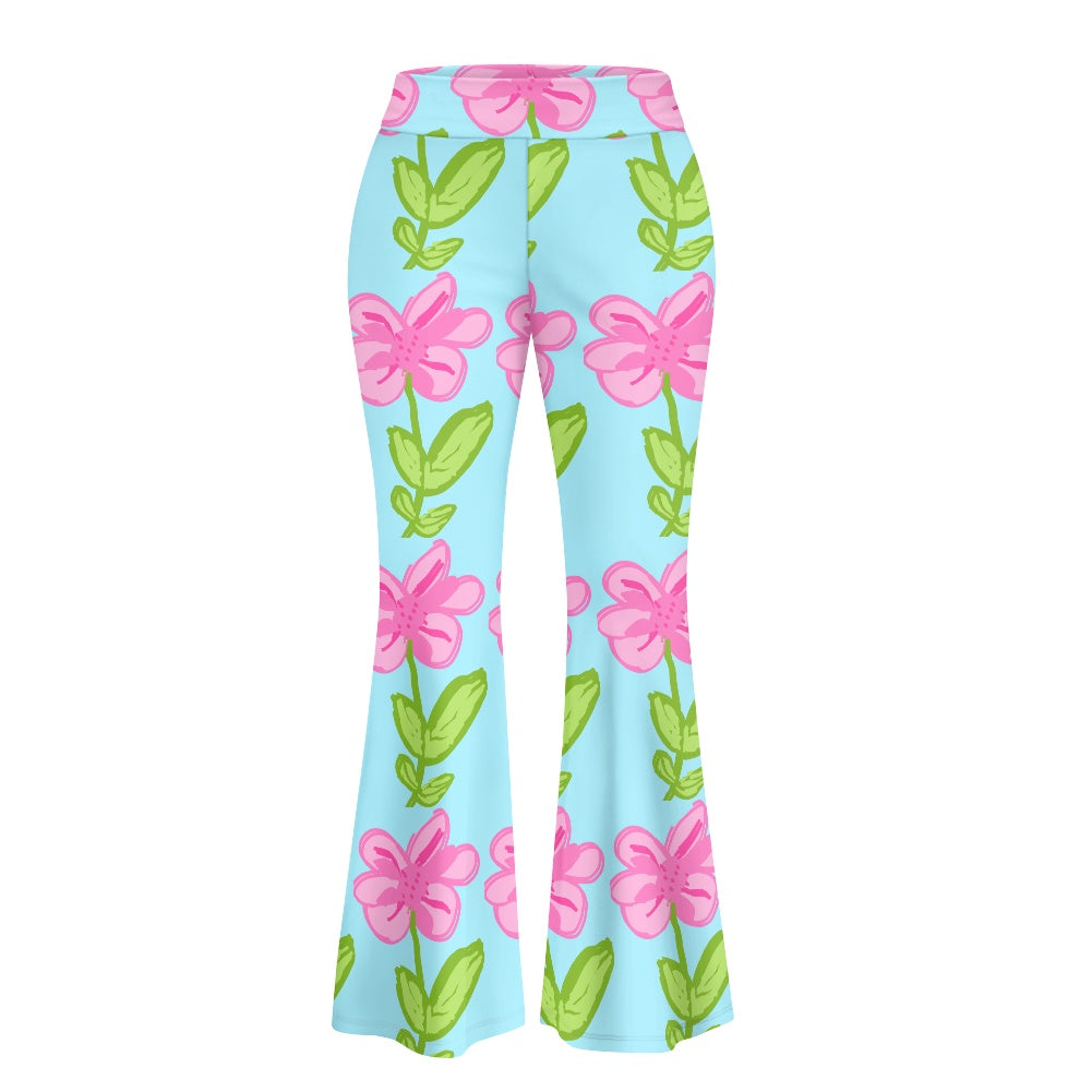 Pink Lilly-Flared Bell Bottom Pants