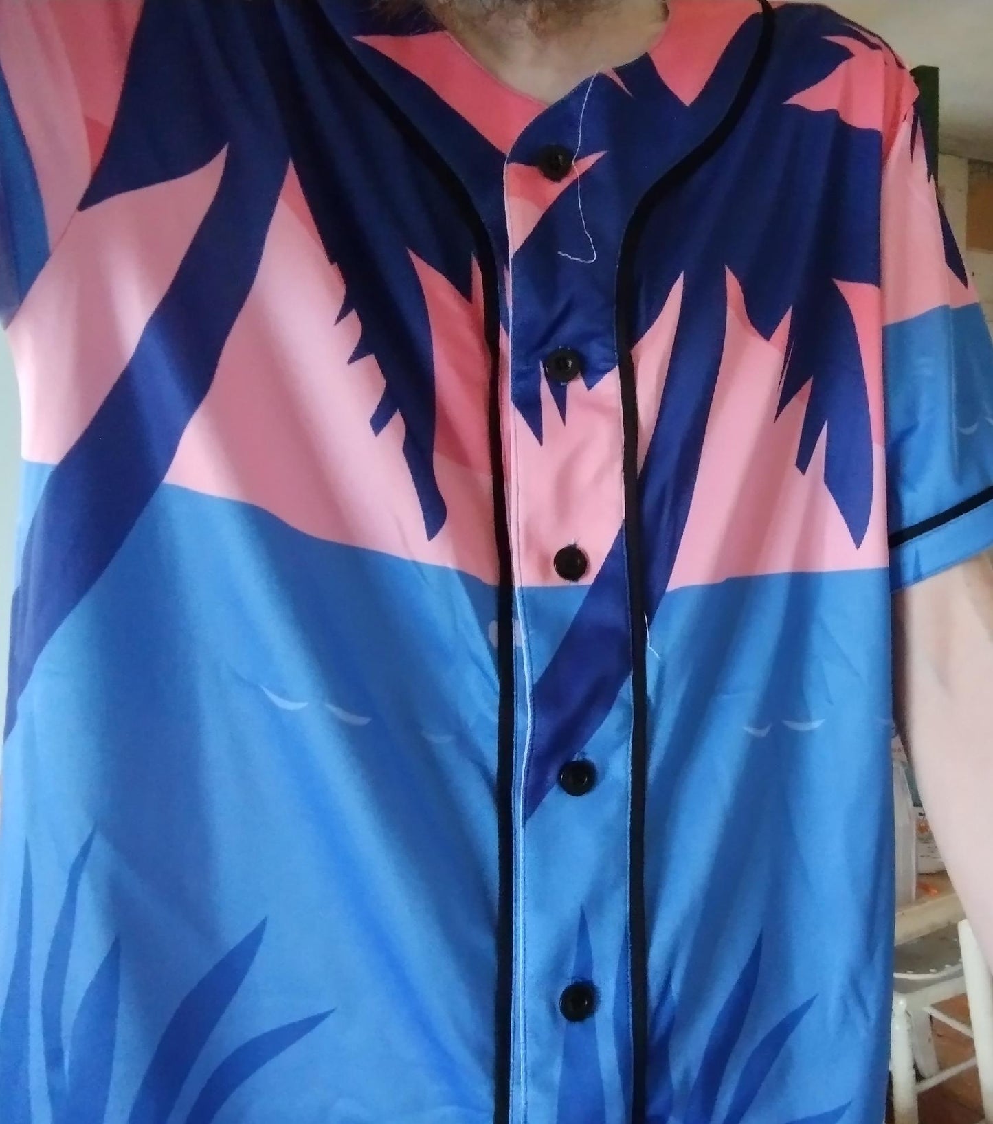 Miami Beach-Men's Jersey Blouse