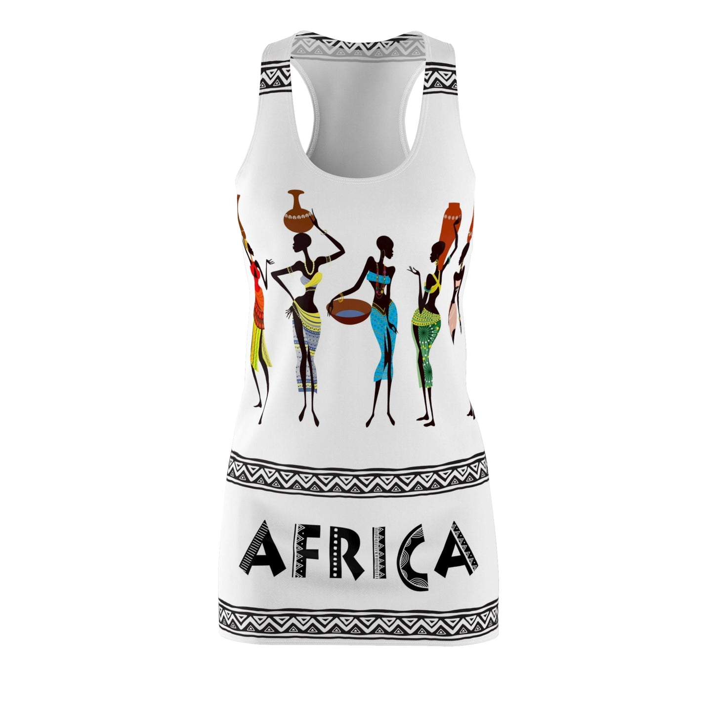 African Women Chatting - Racerback Dress - Theomese Fashion House