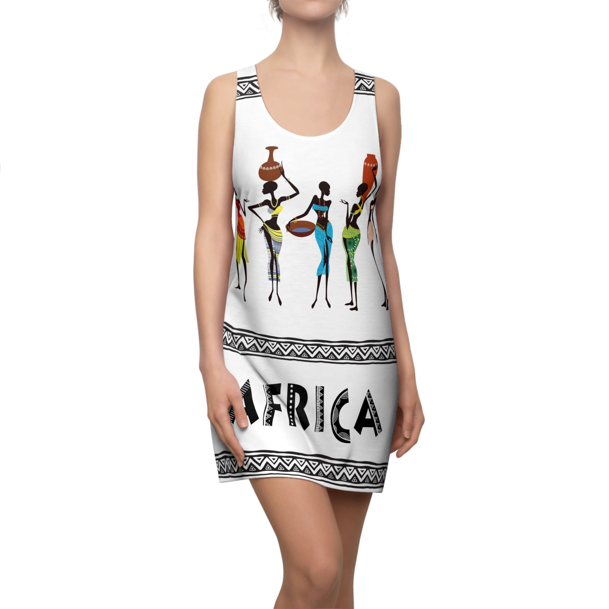 African Women Chatting - Racerback Dress - Theomese Fashion House