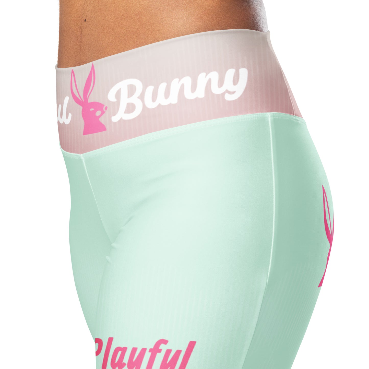Playful Bunny-Pink Haze Flare leggings