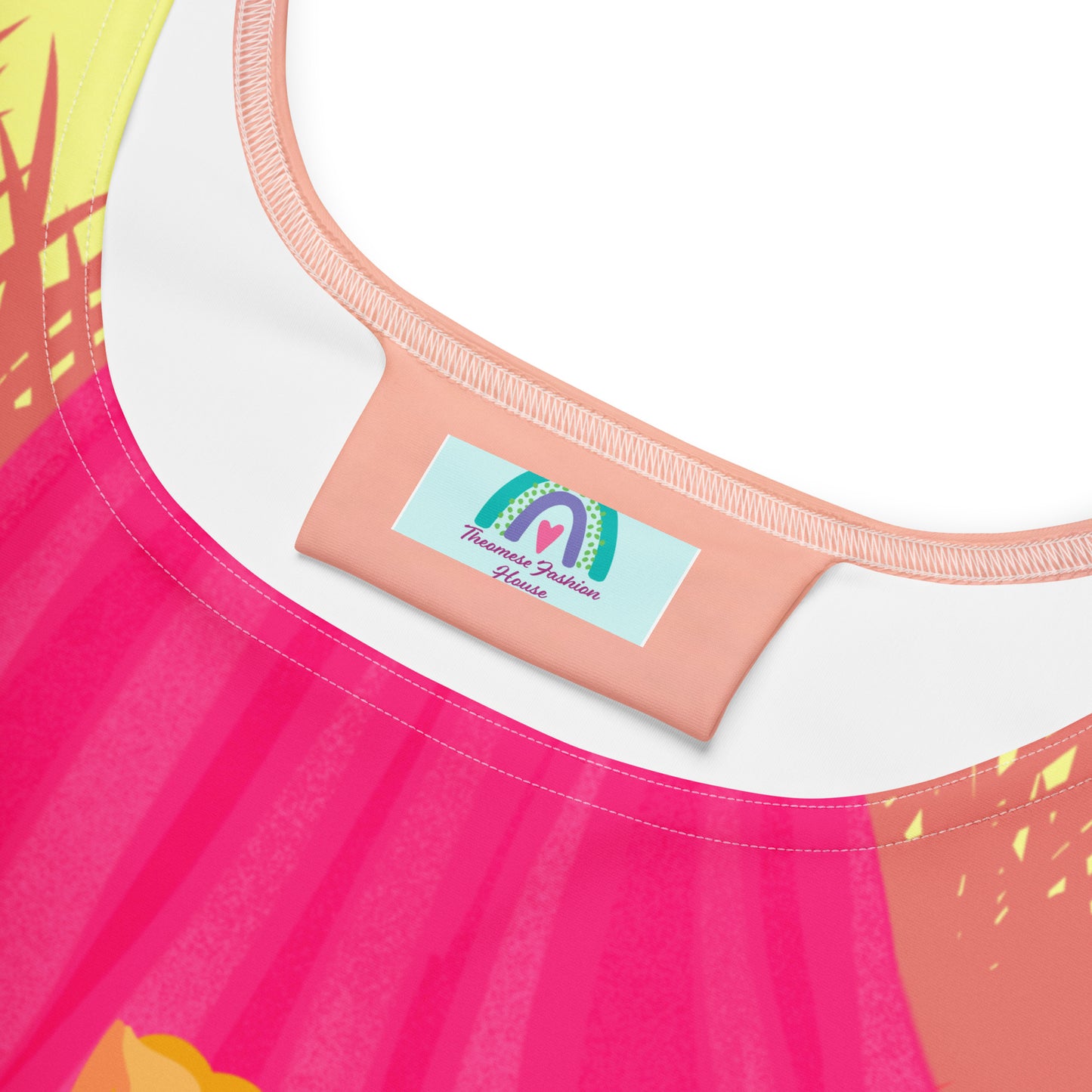 Pink Positivity-Flare Dress