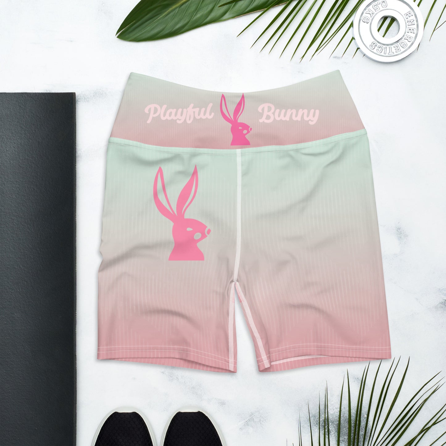 Playful Bunny-Yoga Shorts