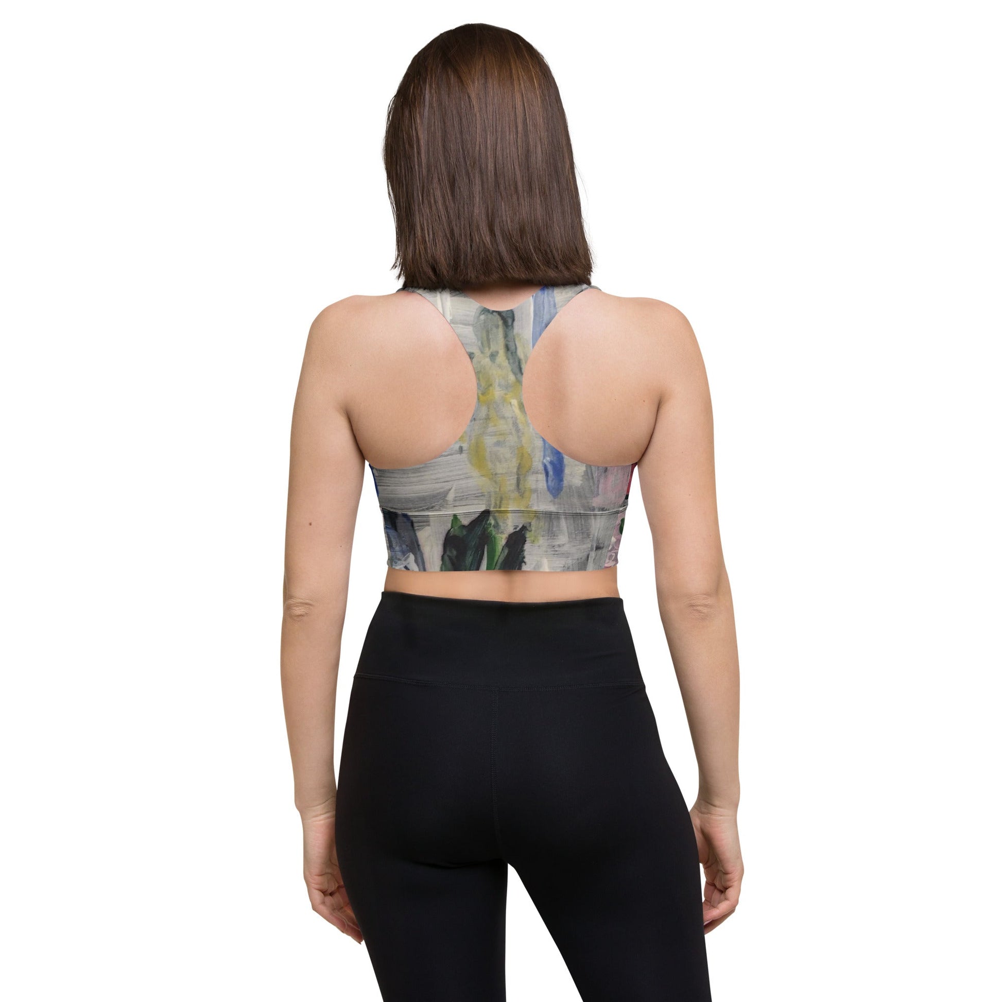 Art Galleria - Longline Sports Bra - Theomese Fashion House